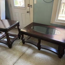 Solid wood coffee table and end table