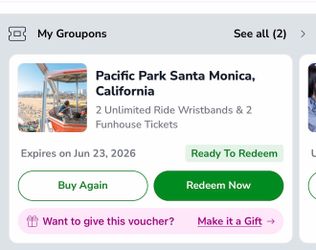 (2) Santa Monica Pier Wtistband $40