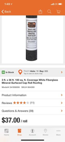 Roll roofing 90 pound 1 sq rolls