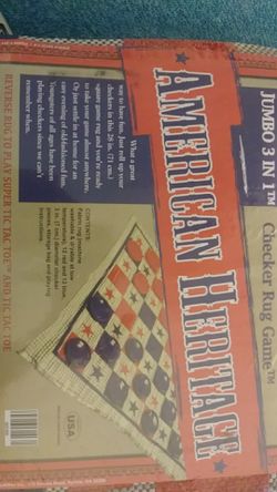 NEW JUMBO CHECKERS RUG GAME