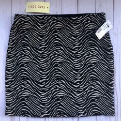 Zebra Print Mini Skirt