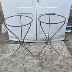 2 Antique Plant Stands 