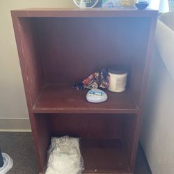 TWO TIER MAHOGANY WOOD BOOKCASE
