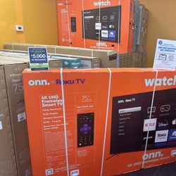 75”ONN ROKU SMART TV