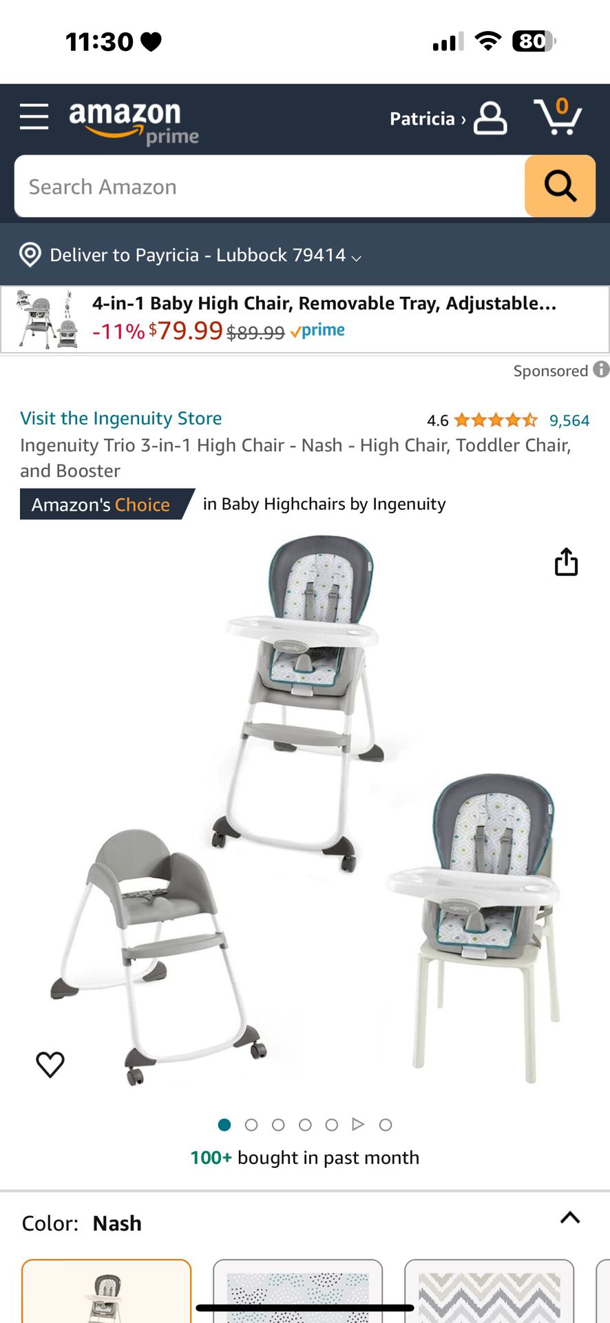 Ingenuity High Chair Very Well Taken Care Of Asking $75 Mpu 