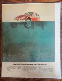 Vintage Volkswagen Cadillac Lincoln Continental Magazine Advertisements $5 each