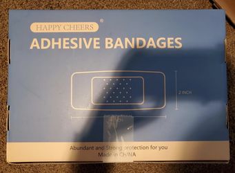 HAPPY CHEERS 600 Pack Large Adhesive Fabric Bandages - 2"x4" Flexible Wound Care