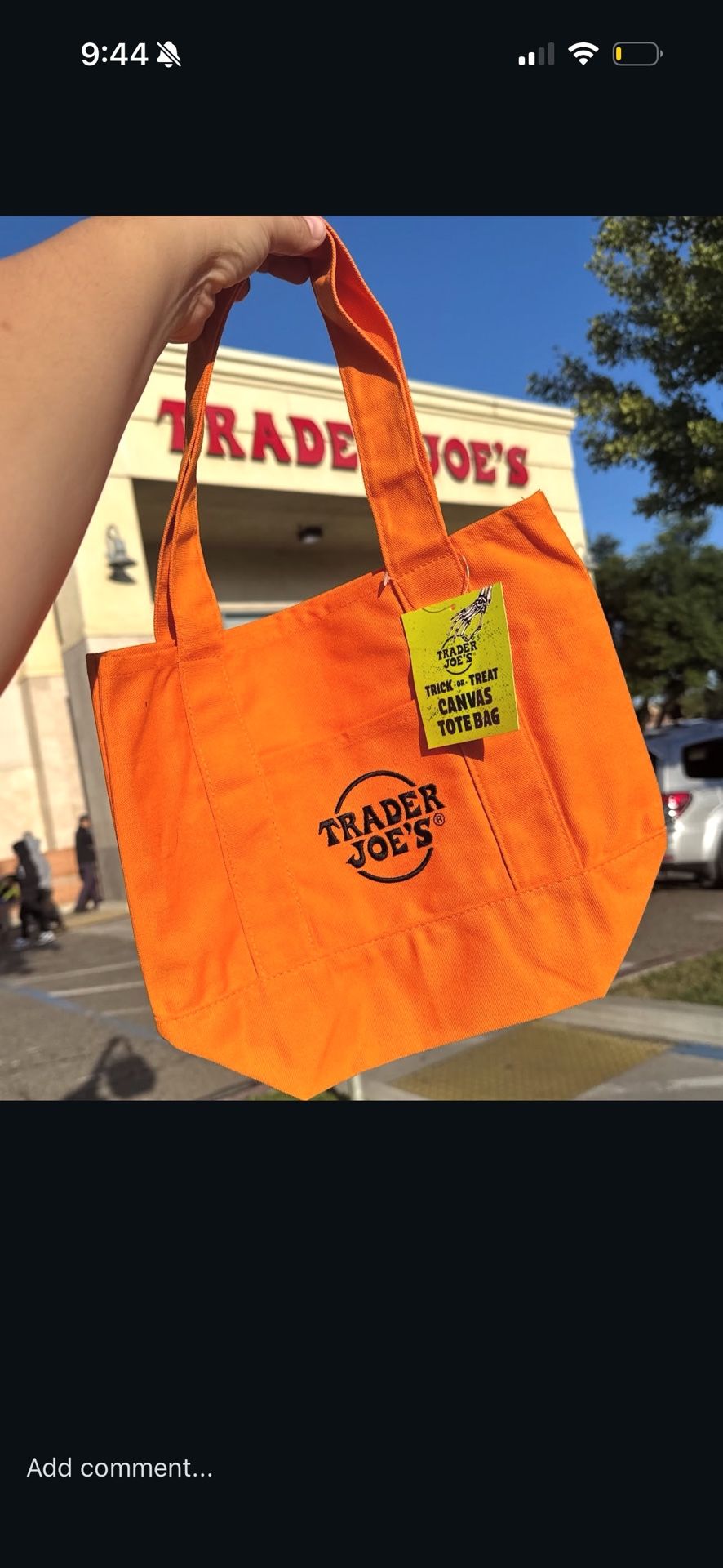 Orange Trader Joe’s Tote Bag
