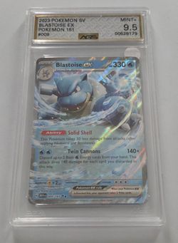 Graded Blastoise ex and Graded Deino IR Pokemon Cards