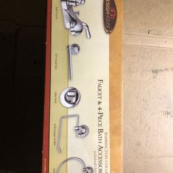 Design House Sink Faucet And 4 Piece Bath Towel Accesory 