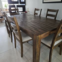 Solid Wood Dining Table And Chairs