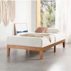 New Twin Size Wood Platform Bed Frame 