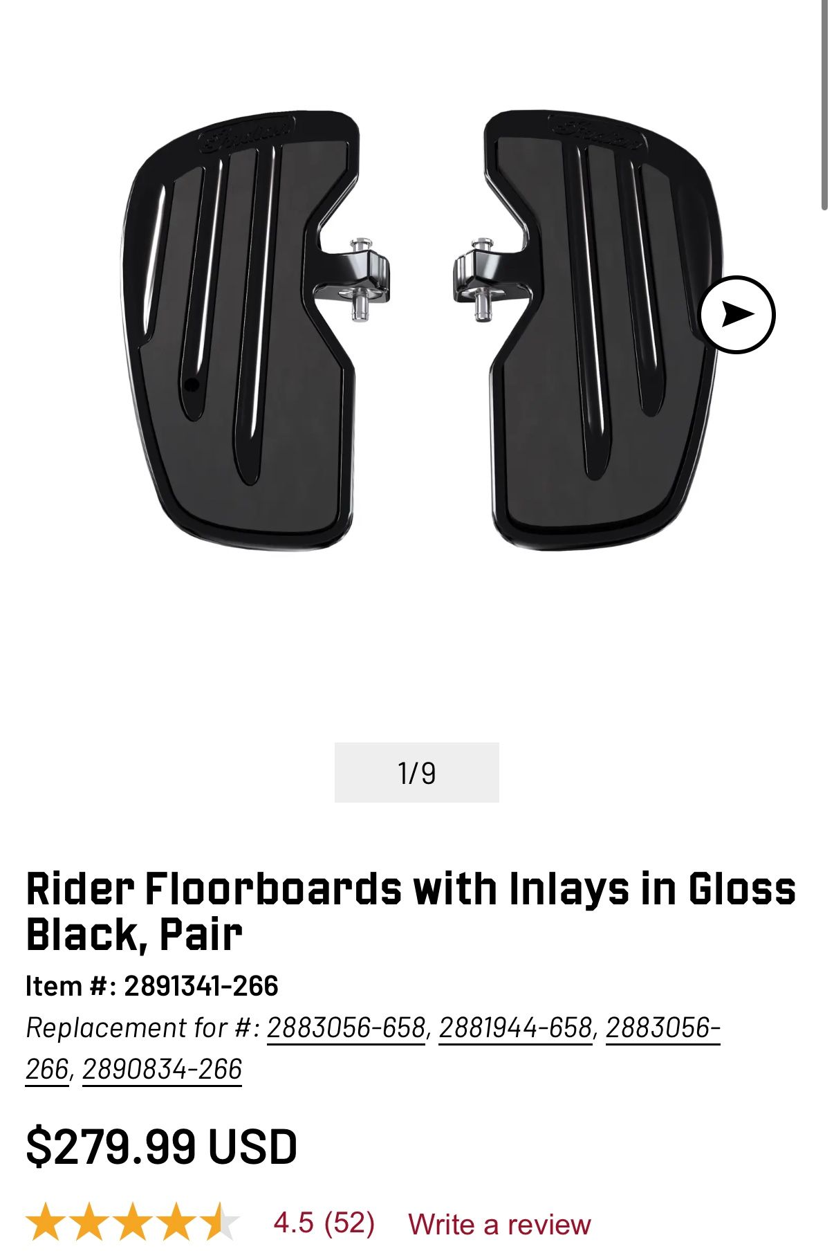 Indian Scout OEM Floorboards