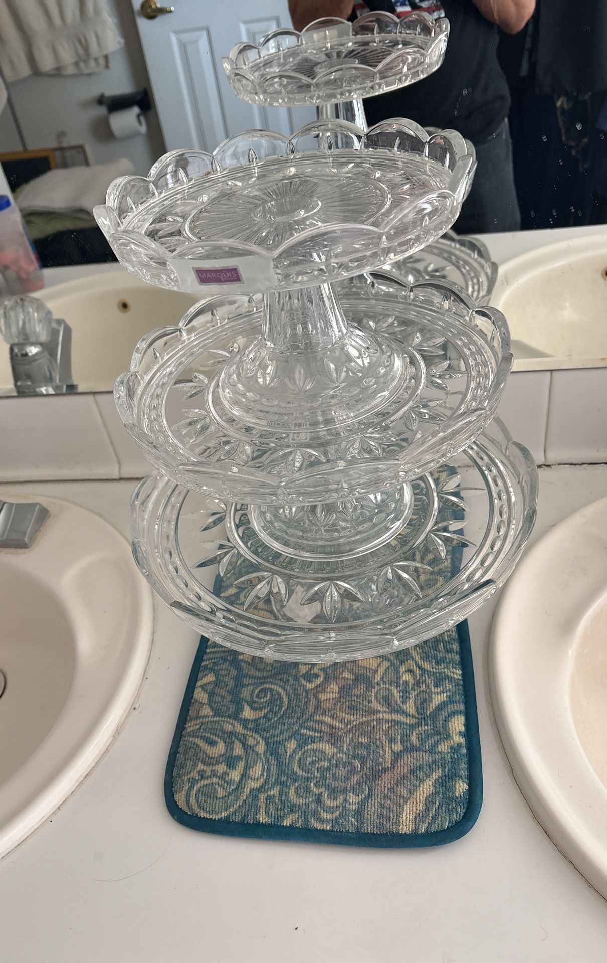 Tiered Cake Plate Lead Crystal By Waterford