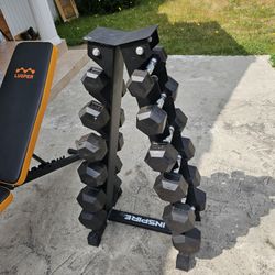 Weights With Rack And Weight Bench 