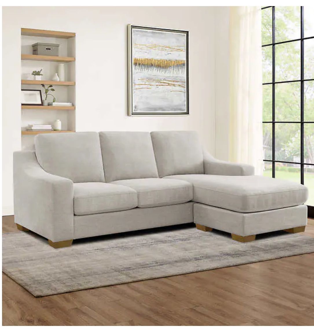 Thomasville Dillard Sofa with Reversible Chaise