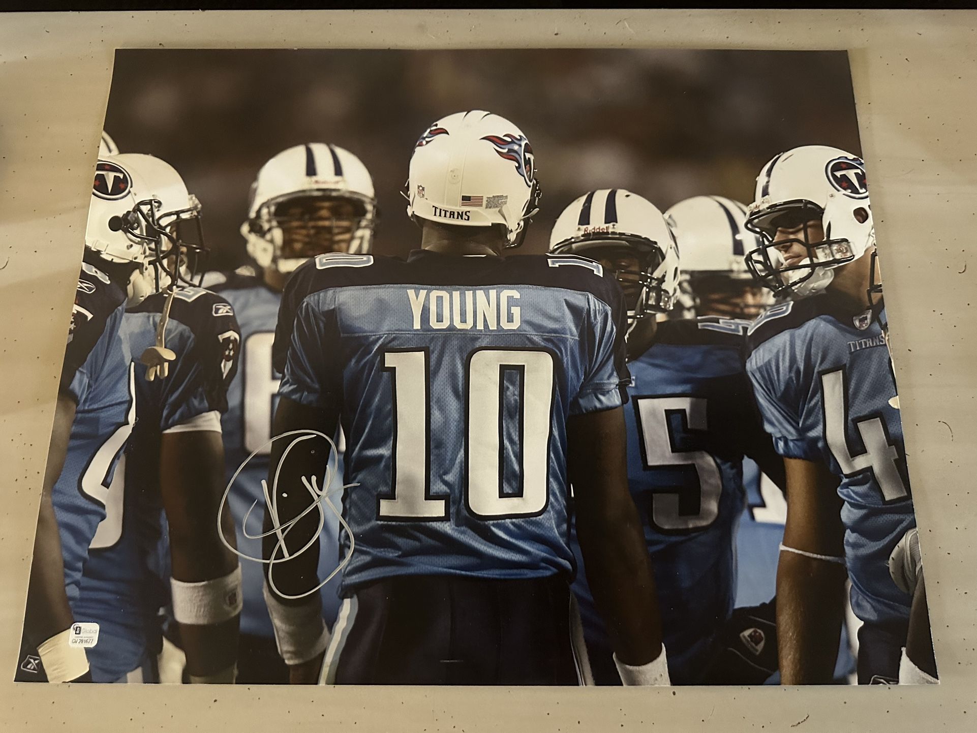Vince Young Tennessee Titans Texas Longhorns Autographed 16x20 Photo Global Authentics Certified NFL