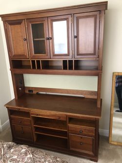 Desk and entertainment center