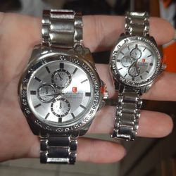 Silver Tone Watch Set 