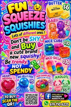 🫟Fun squeeze squishies !🫟