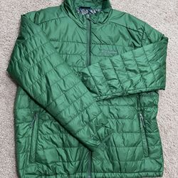 COLUMBIA / OMNI-HEAT Warm Insulated Snow Coat Jacket w/ Synthetic QUICK-DRY DOWN / Mens X-Large (XL) / Like New w/o Tags!! / Green 