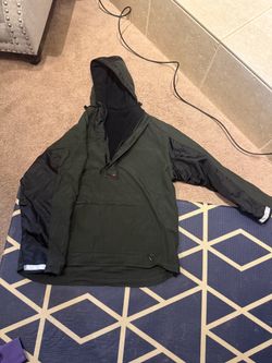 Olive and Black Pullover Anorak Jacket size XL