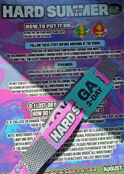 2 DAY GA HARDSUMMER WRISTBAND