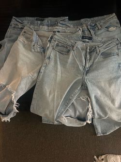 Lot of 4 Light Wash Denim Jeans