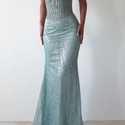 fomal Dress - Sage Green / teal