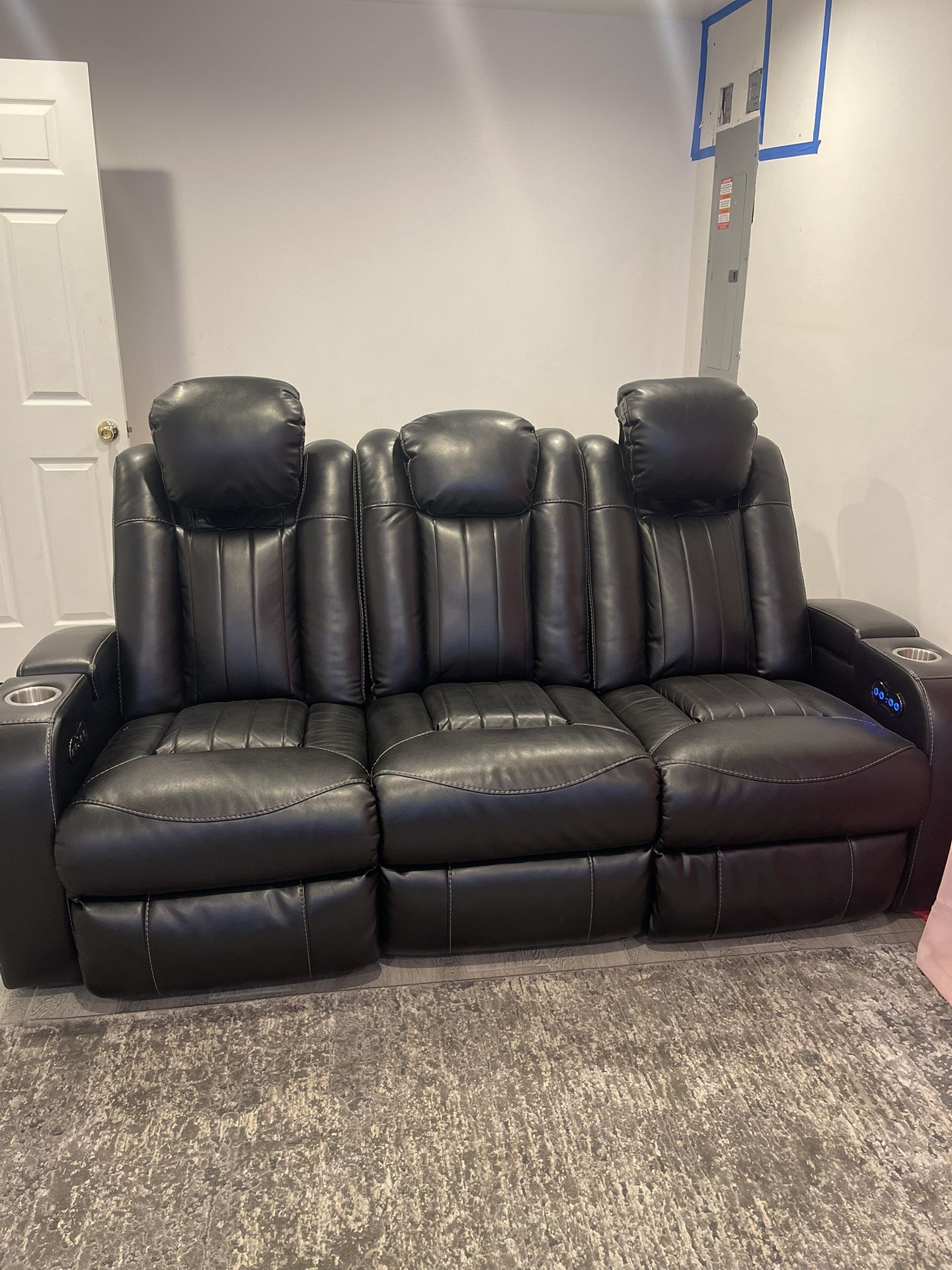 Reclining Leather Couch