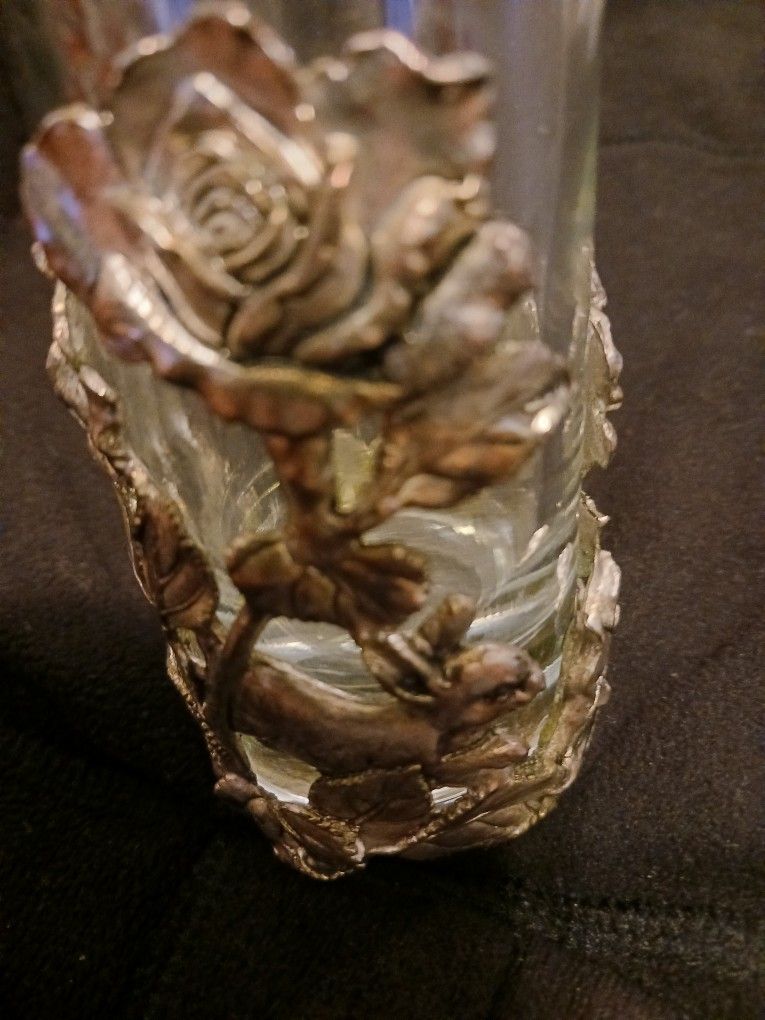 Basé De Cristal .Con Soporte Platiado