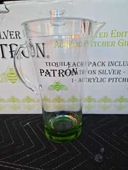 PATRÓN Tequila Plastic Pitcher with Lid - Home Bar - Man Cave - Cocktails