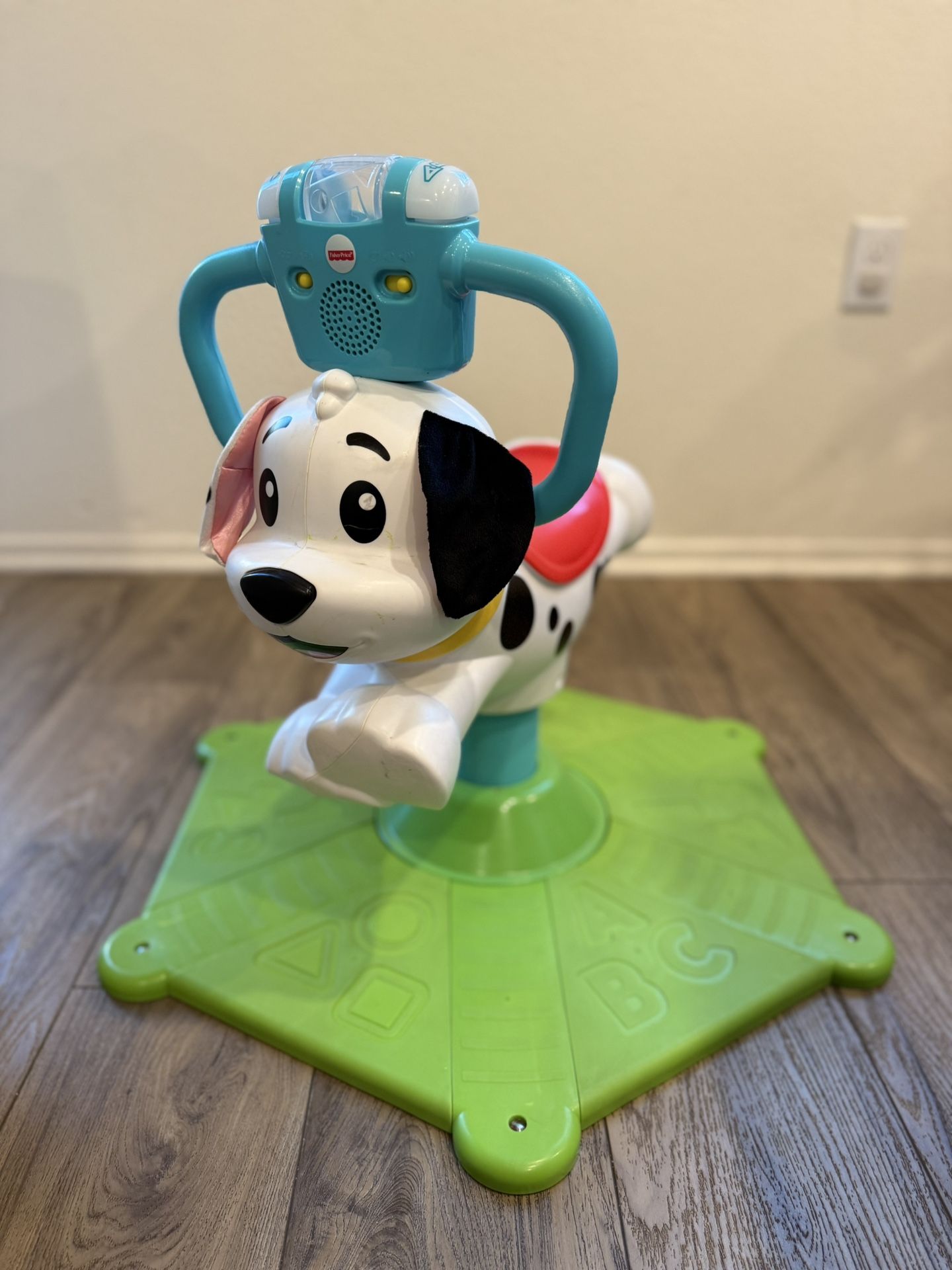 Fisher Price Bounce Spin And Count Puppy Dog Ride On Toy Sings Song 