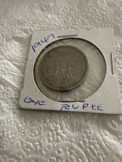 Indian One Rupee 1947 Coin