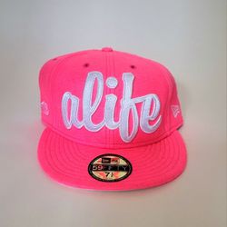 Limited Edition, Pink, Alife, 59Fifty, Tennis Fuzz, Flat Brim, Fitted Hat, 7.5