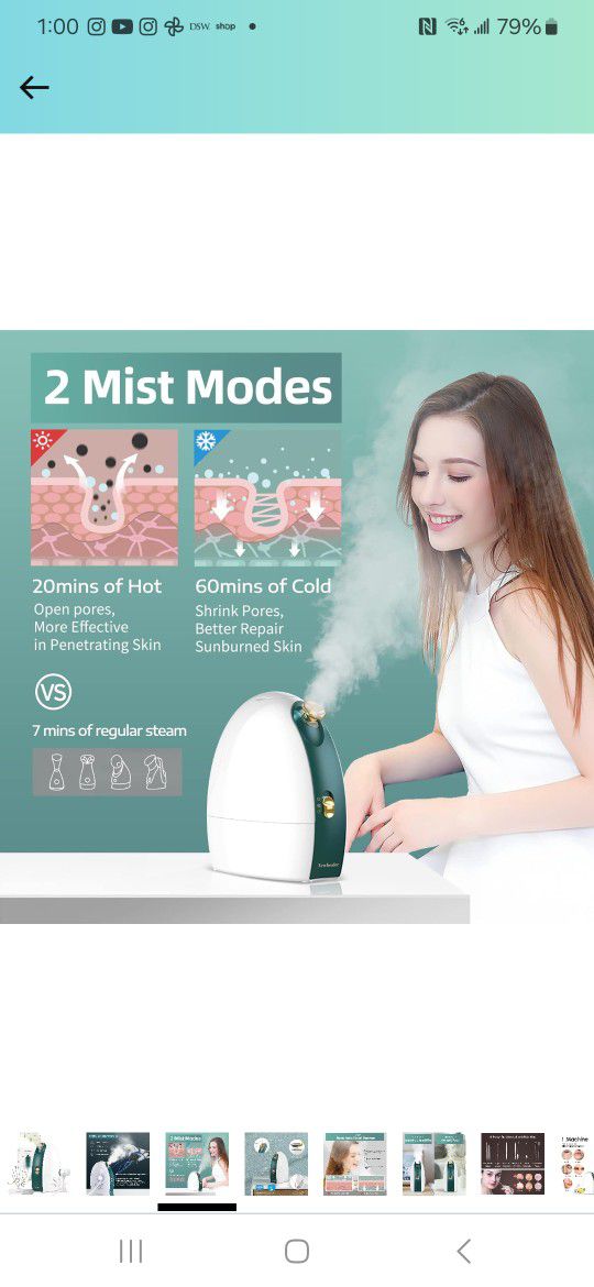 Newbealer Hot Cold Aromatherapy  Facial Steamer 