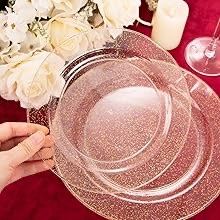 108  Gold Glitter Plates ( Platos Plásticos Brillantes) $30
