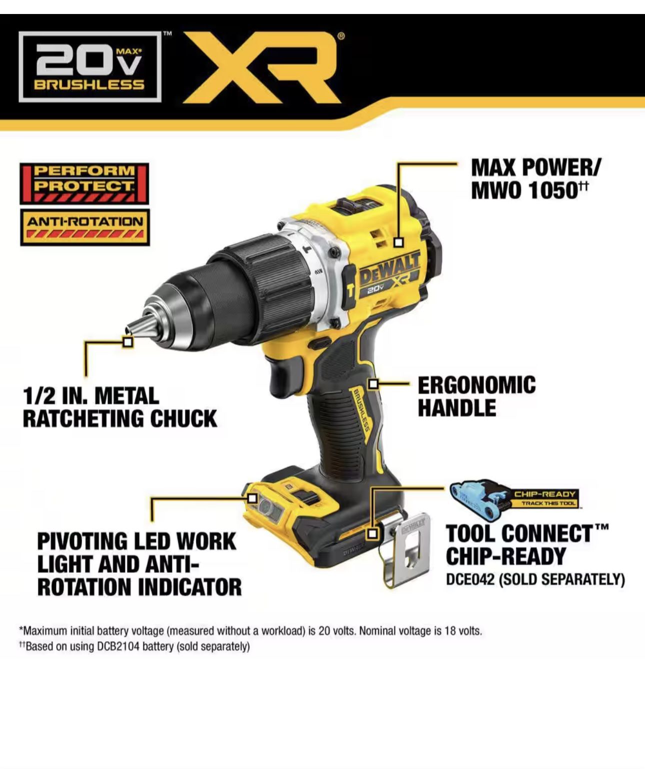Dewalt DCD806 20V MAX 2-Speed Hammer Drill