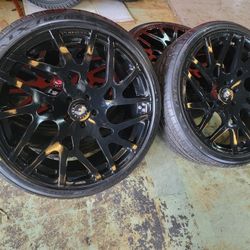 Trackhawk 24 Inch Forgiato Maglia Twisted Gloss Black Wheels 24x10 275/35ZR24 Lexani LX-20 BP: 5x127
