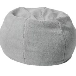 Gray Sherpa Fabric Bean Bag