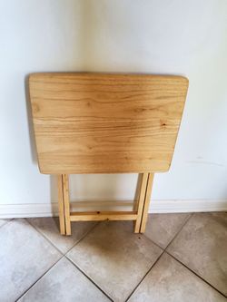 Wooden Folding TV Tray Table