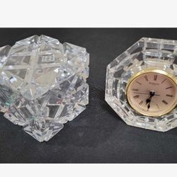 Crystal Clock And Trinket Box