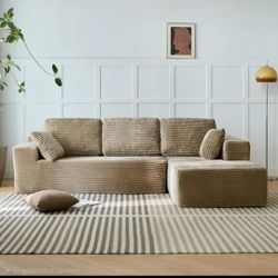 Modern Boneless Sectional Couch- Brand New In Box

White Corduroy Sofa