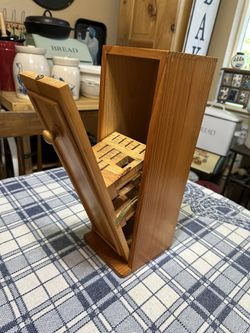 Vintage Wooden Hinged Knife Block