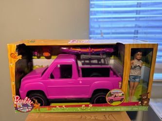 Barbie Camping Fun Doll, Pink Truck and Sea Kayak Adventure Playset
