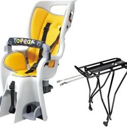 Topeak Premium Child Bike Seat with Dual Suspension, Roll Bar Handle,Adjustable Harness Retail $200