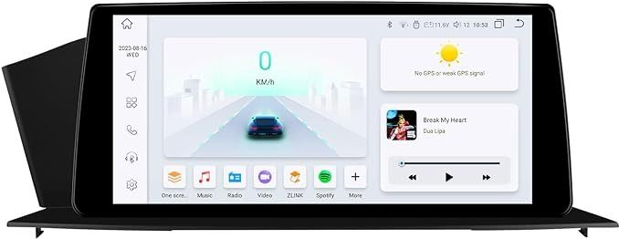 10.33 Inch Car Stereo Radio for 2013-17 Honda Accord 9th gen 2.0 L (Single Screen) Apple Carplay/Android Auto Touchscreen GPS Navigation A/C Control