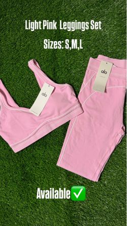 Pink alo set leggings