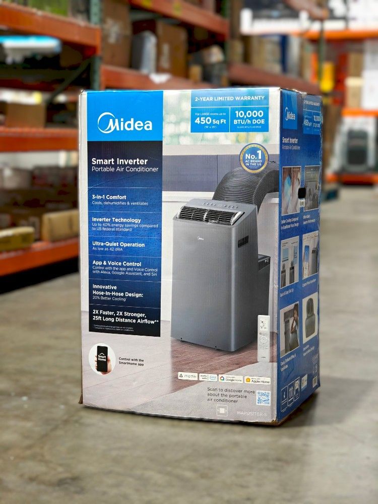 Midea Duo 10000 BTU DOE Portable Air Conditioner with Smart Inverter
