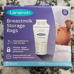 Lansinoh Breastmilk Storage Bags - 100 ct (new)
